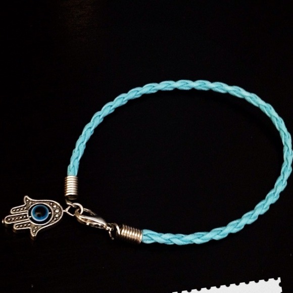 Blue Evil Eye Hamsa Palm Bracelet