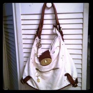D&G White Leather Purse.
