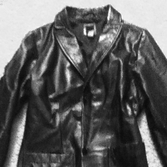 Gap black leather jacket