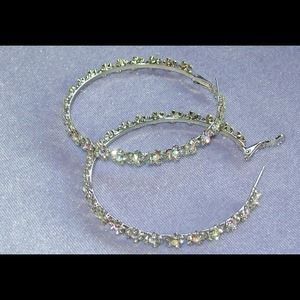 Crystal hoop earrings