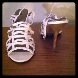 White strappy heals