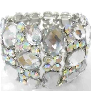 Chunk crystal stretch bracelets
