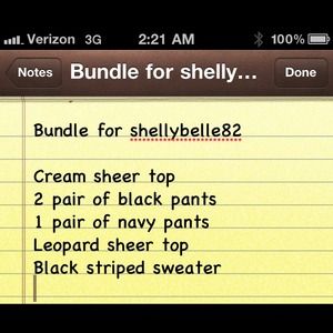 Bundle for shellybelle82