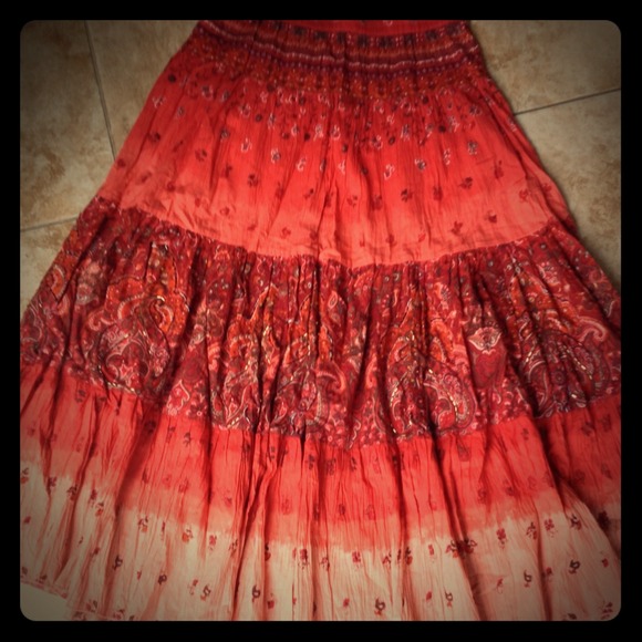 Long full skirt