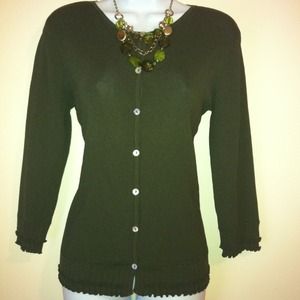 **SOLD**Hunter Green Cardigan Sweater