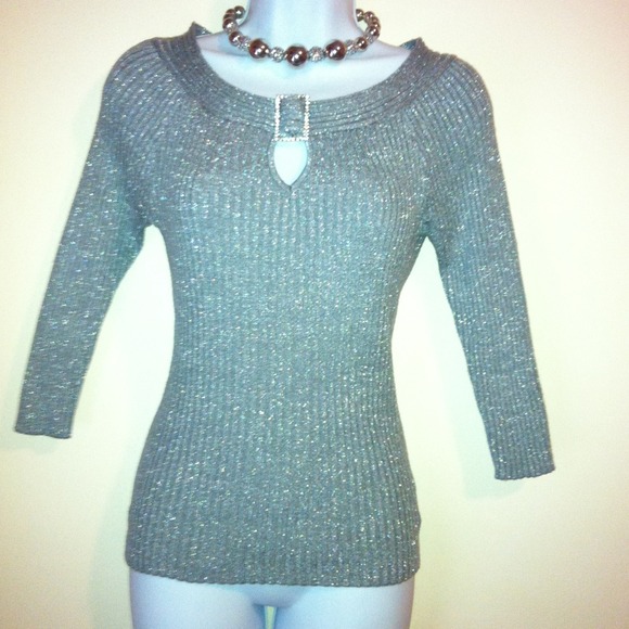 **SOLD**Elegant Silver Sweater