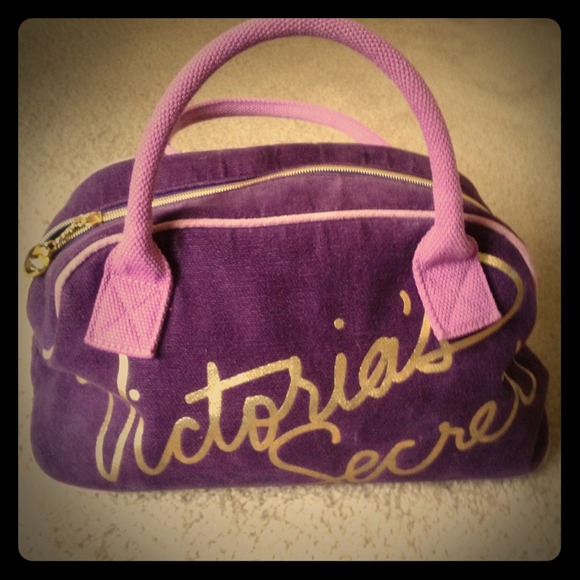 Victoria's Secret Accessories - VS royal purple medium tote/makeup bag.