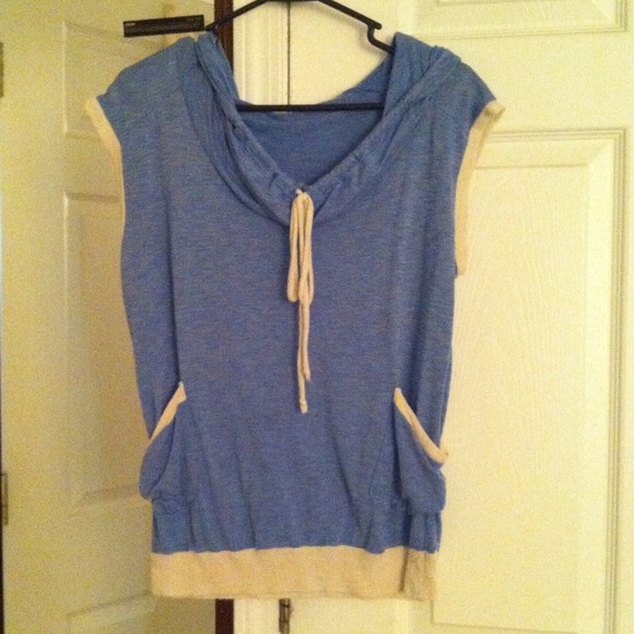 Blue Striped Hooded