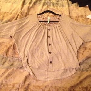 High-Low Shirt with Lace Back