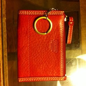 Red Leather Coach Wallet