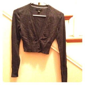 Cropped Sweater Vest in Charcoal