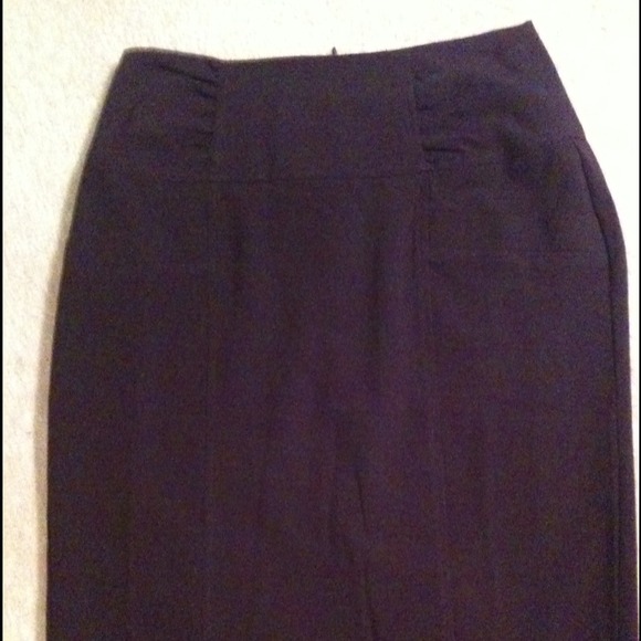 Plum pencil skirt