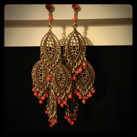 Coral earrings