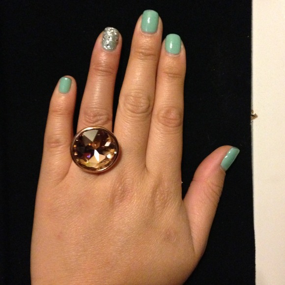 18k rosegold plated cocktail ring