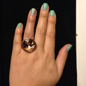 18k rosegold plated cocktail ring
