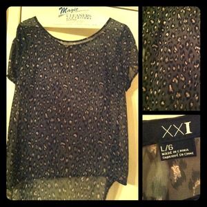 Forever 21 sheer leopard top.