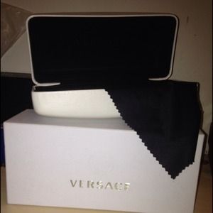 VERSACE sunglass case w/ box and cleaning cloth