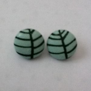 Fabric Button Earrings