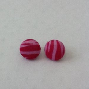 Fabric button earrings