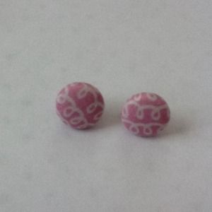 Fabric Button Earrings