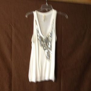 White beaded tank