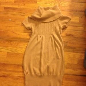 Brown sweater dress