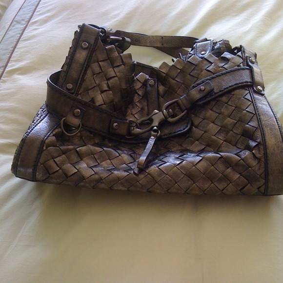 Franco Biasia basket weave handbag