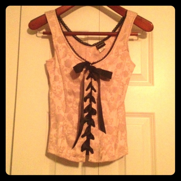 **SOLD** Pink lace up corset
