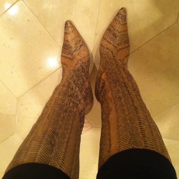 Manolo Blahnik 🌹NEW 🌹Snake Pattern Boots.⤵ - Picture 3 of 4