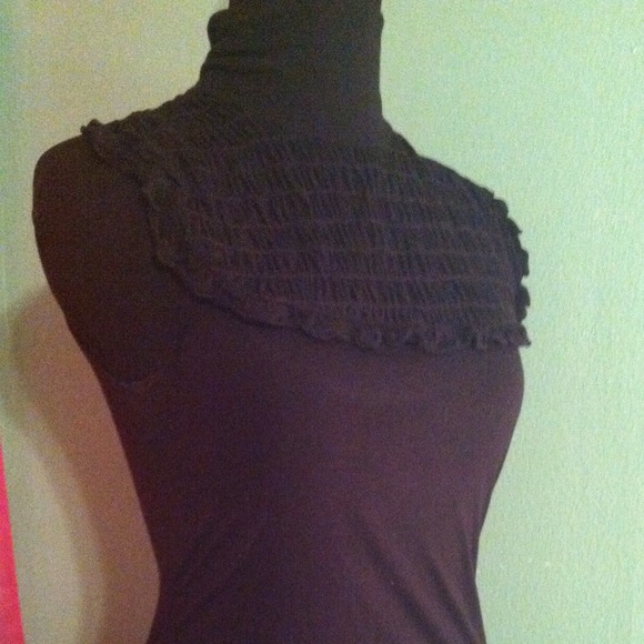 SOLD!!!! Back-out Button Neck Top - Picture 2 of 4