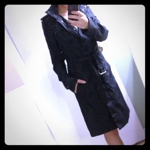 Black Fitted Trench Coat