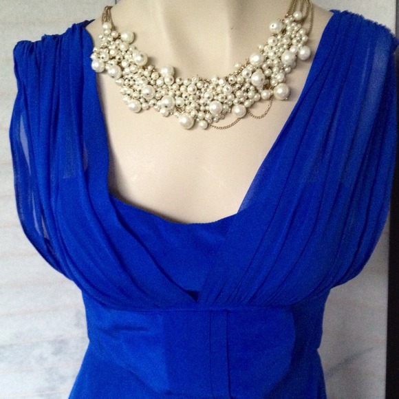 RESERVE Tara Subkof Bebe Blue Silk Bow Tunic Dress - Picture 4 of 4