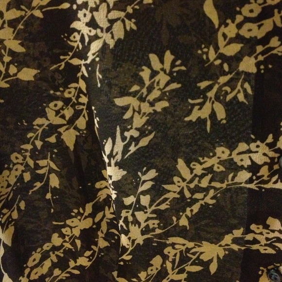 Ann Taylor Silk French Cuff Long SLV Shirt - Picture 4 of 4