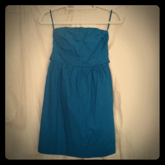 Strapless Teal Dress