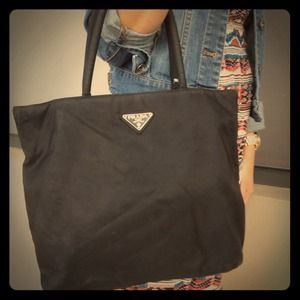 Authentic Prada nylon medium tote