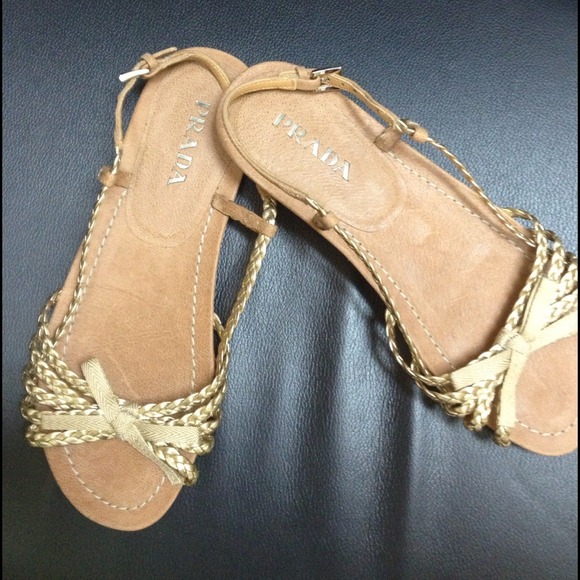 Never worn Prada flats sandals.