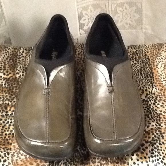 Gray Leather earth Comfort Shoes 7.5B