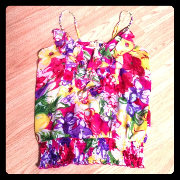 $$Sold$$ Forever 21 floral ruffle tank