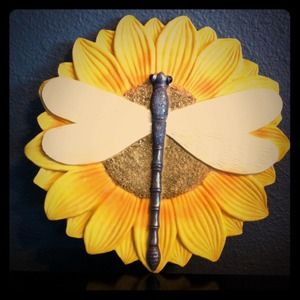 Dragonfly sunflower wall hanging