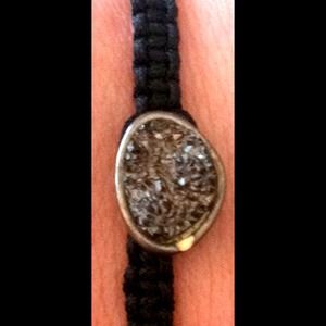 Druzy stone Chinese knotting cord bracelet