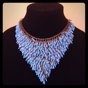 Turquoise beaded collar style necklace
