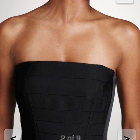 Ann Taylor grosgrain black strapless dress w tags - Picture 2 of 3