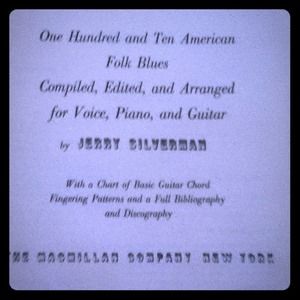 1958 first printing by Jerry Silverman folk blues