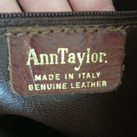 Ann Taylor brown leather croc bag - Picture 3 of 3