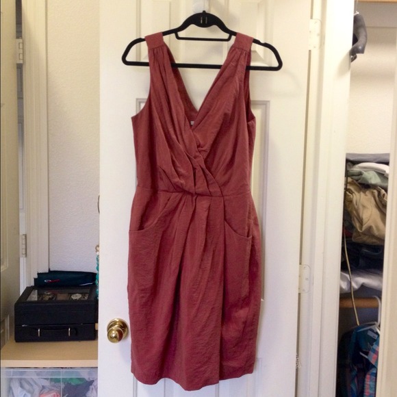 SOLD! Draped Burgundy Dress
