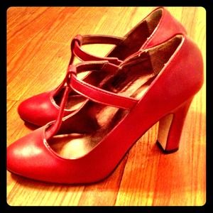 Classic Burgundy Mary-Jane Pumps