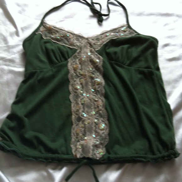 Green embellished top - Picture 2 of 3