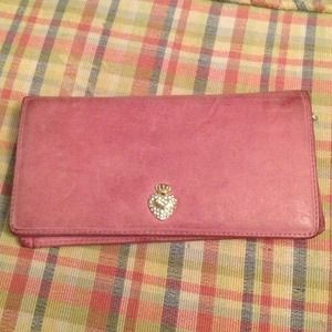 Juicy Couture pink suede wallet