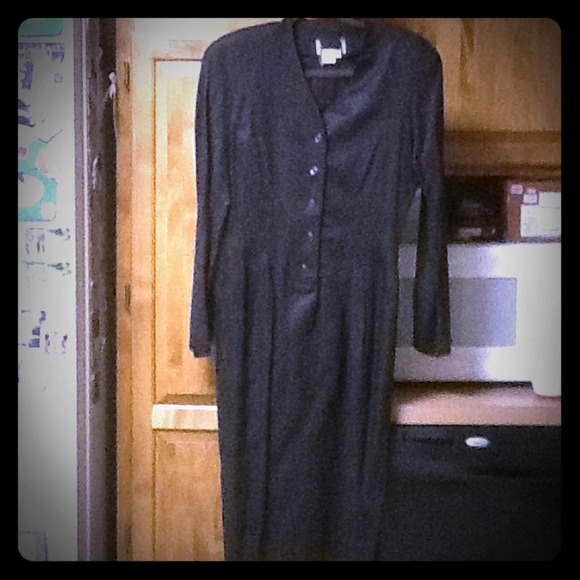 Vintage padded black business dress