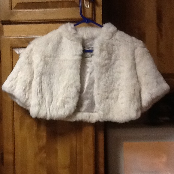 SOLDBrand new never worn white genuine rabbit fur